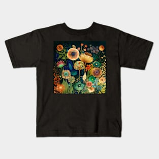 Floral Pattern Fairy Garden Kids T-Shirt